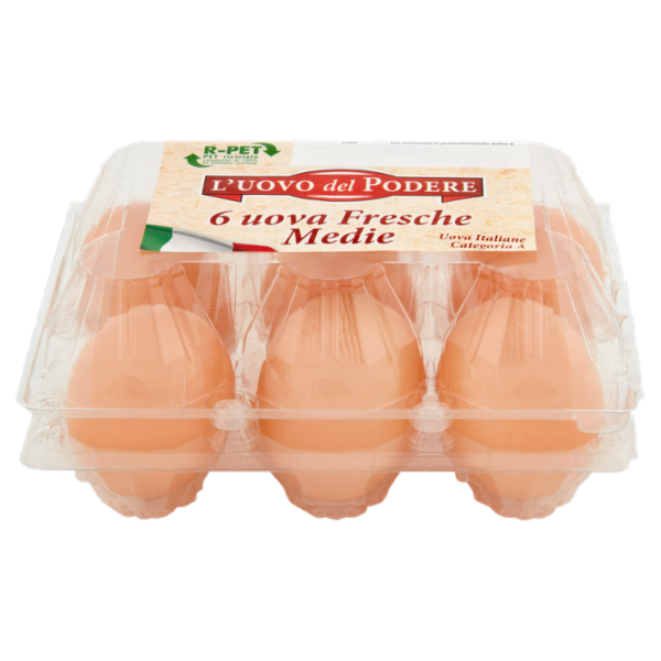 L'Uovo del Podere 6 uova Fresche Medie