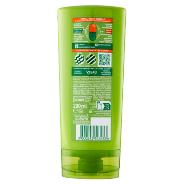 Garnier Fructis Balsamo Hydra Liss & Shine, balsamo lisciante 200 ml