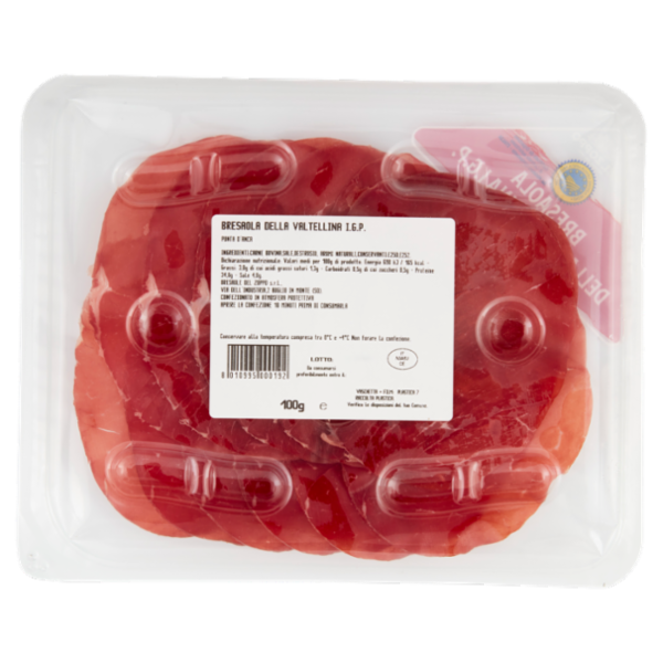 Del Zoppo Bresaola della Valtellina I.G.P. Punta d'Anca 100 g