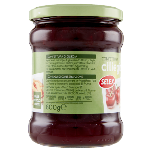 Selex Confettura di Ciliegie 600 g