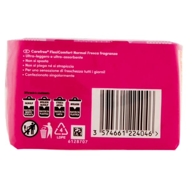 Carefree Flexicomfort Normal Fresca Fragranza Salvaslip 40 pz