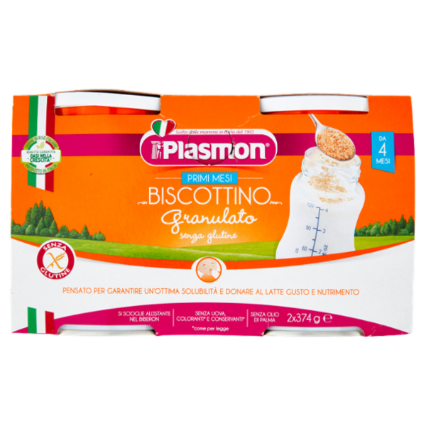 Plasmon Primi Mesi Biscottino Granulato senza glutine 2 x 374 g