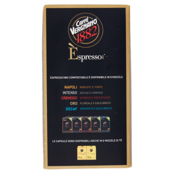 Caffè Vergnano 1882 Èspresso1882 Oro Compostabile** Capsule Compatibili Nespresso* 10 x 5 g