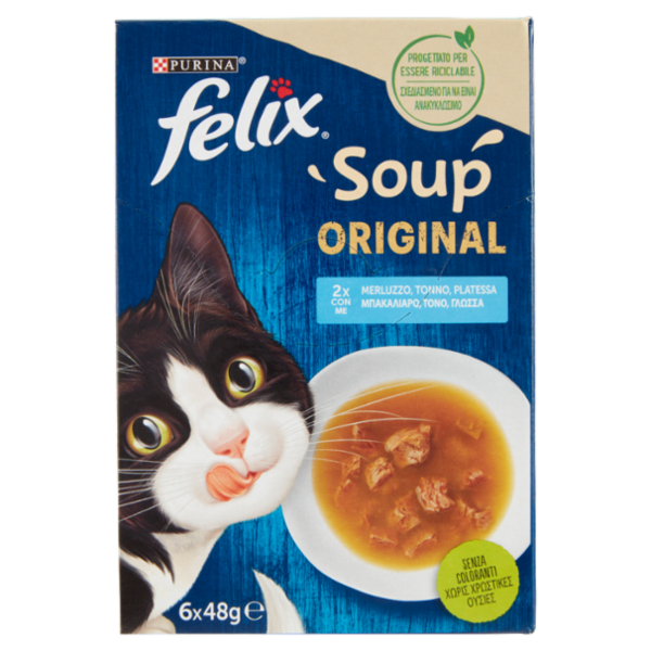 FELIX Soup Original (Merluzzo, Tonno, Platessa) 6 x 48 g