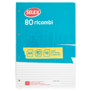 Selex Ricambio Bianco Quaxima Formato A4 80 Fogli 80 g Riga Unica