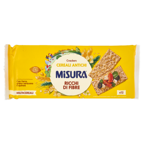 Misura Multicereali Crackers Farro, Grano Saraceno e Quinoa 350 g