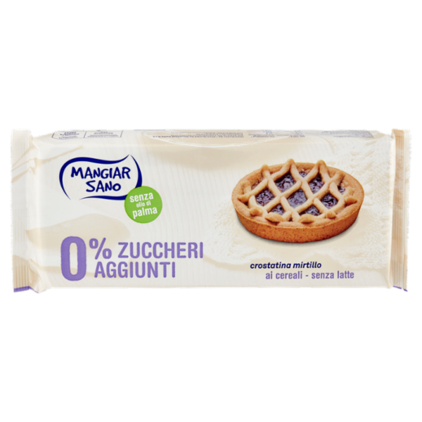 Mangiar Sano 0% Zuccheri Aggiunti crostatina mirtillo ai cereali 4 x 45 g