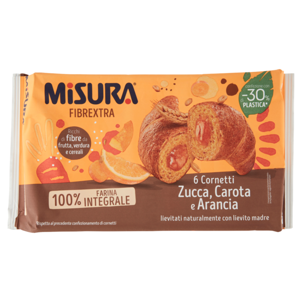 Misura Fibrextra Cornetti Zucca, Carota e Arancia 6 x 50 g