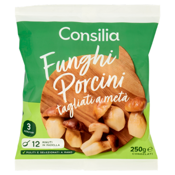 Consilia Funghi Porcini Tagliati a Metà Congelati 250 g