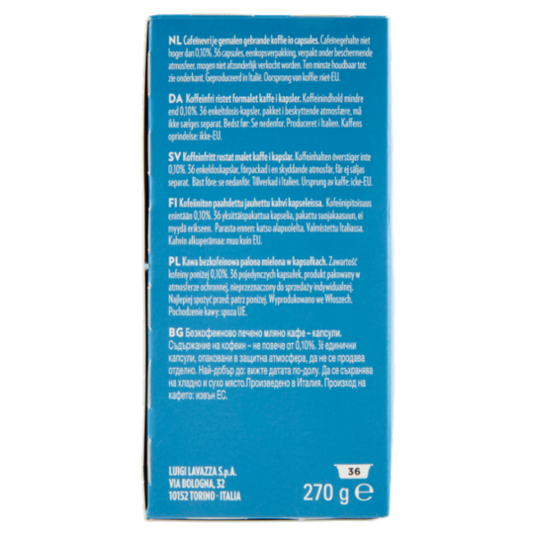 Lavazza A Modo Mio Dek 36 Capsule 270 g
