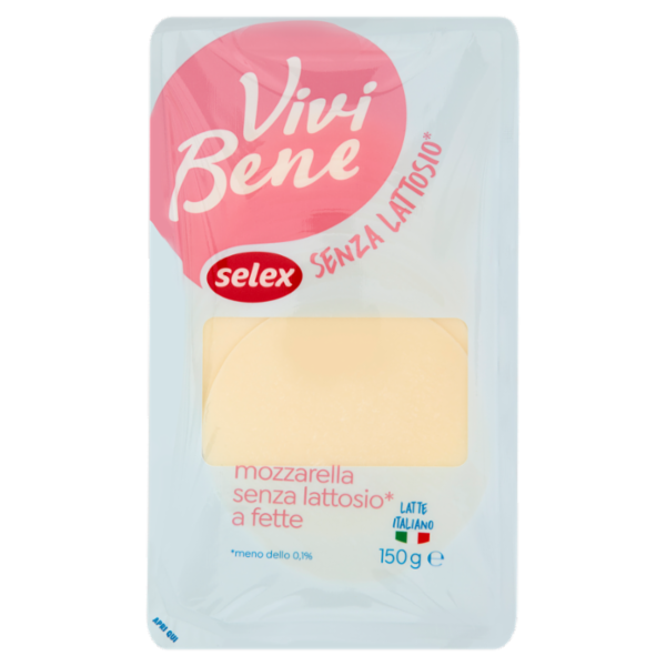 Selex Vivi Bene Mozzarella a Fette senza Lattosio 150 g