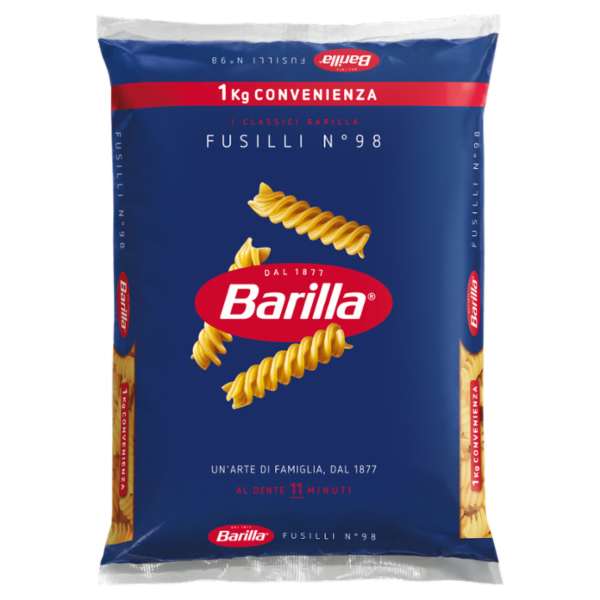 Barilla Pasta Fusilli n.98 100% Grano Italiano 1Kg