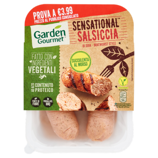 GARDEN GOURMET Sensational Salsiccia vegetariana (2 pezzi) 180g