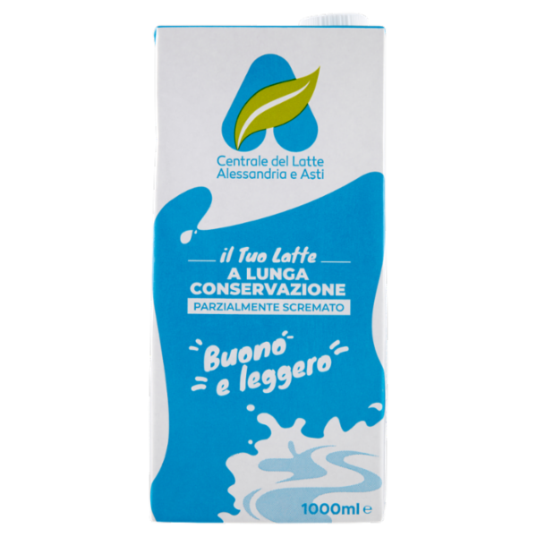 Centrale del Latte Alessandria e Asti il Tuo Latte Lunga Conservazione Parzialmente Scremato 1000 ml