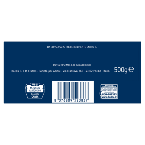 Barilla Pasta Piccolini Mini Fusilli 100% Grano Italiano 500 g