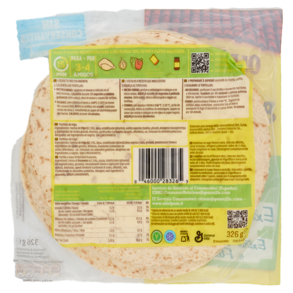 Old El Paso 8 Tortillas Frumento 326 g