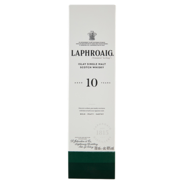Laphroaig Aged 10 Years Islay Single Malt Scotch Whisky 70 cl