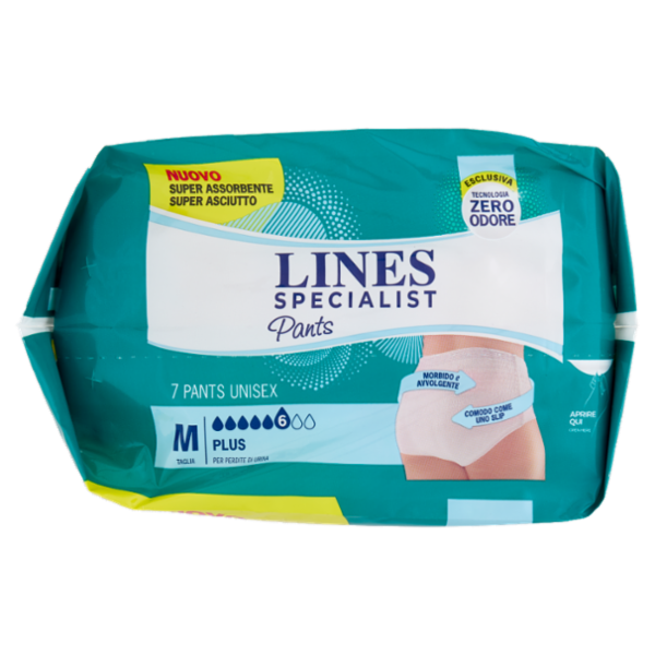Lines Specialist Unisex Plus Pants Ipoallergenici Tg. M 7 pz