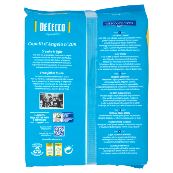 De Cecco Le Specialità Capelli d'Angelo n°209 500 g