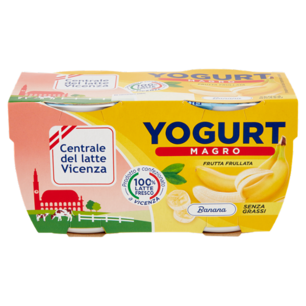 Centrale del latte Vicenza Yogurt Magro Frutta Frullata Banana 2 x 125 g