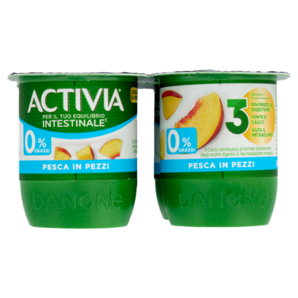 Activia 0% Grassi Pesca in pezzi 4 x 125 g