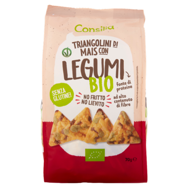 Consilia Triangoli di Mais con Legumi Biologici 70 g