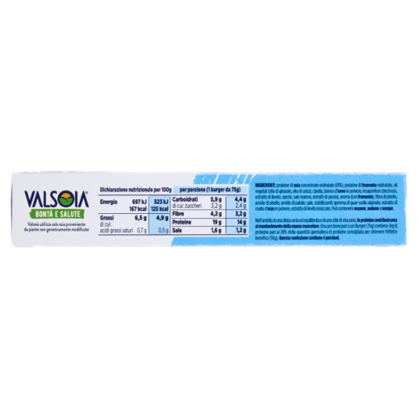 Valsoia Bontà e Salute Burger vegetariani 4 Burger Surgelati 300 g