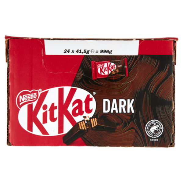 KITKAT Dark Wafer ricoperto di Cioccolato Fondente 24 snack da 41,5g