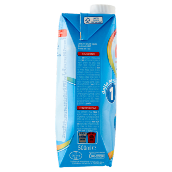 nipiol 1 Latte per lattanti Liquido 500 ml