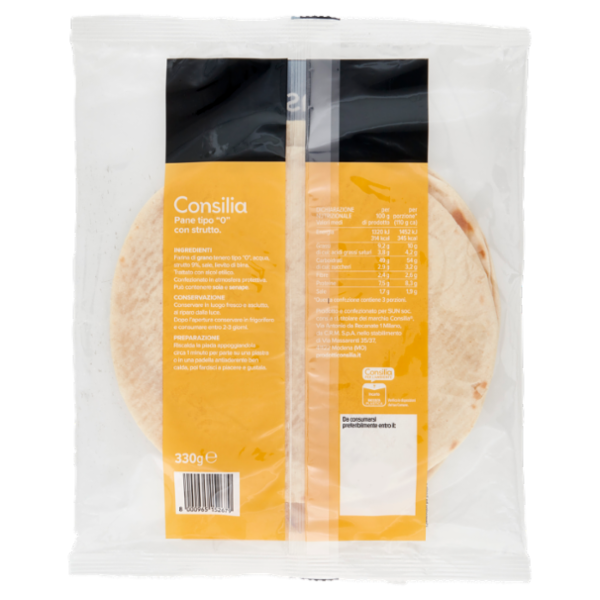 Consilia Piadina Sfogliata Classica 3 pezzi 330 g