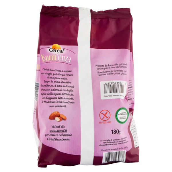 Céréal BuoniSenza Madeleine alle Mandorle - 6 x 30 g