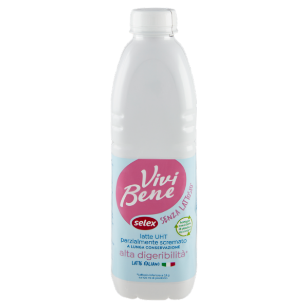 Selex Vivi Bene Latte Uht Parzialmente Scremato Alta Digeribilità 1 L
