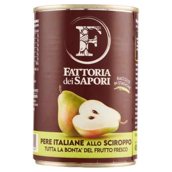 Fattoria dei Sapori Pere Italiane allo Sciroppo 420 g