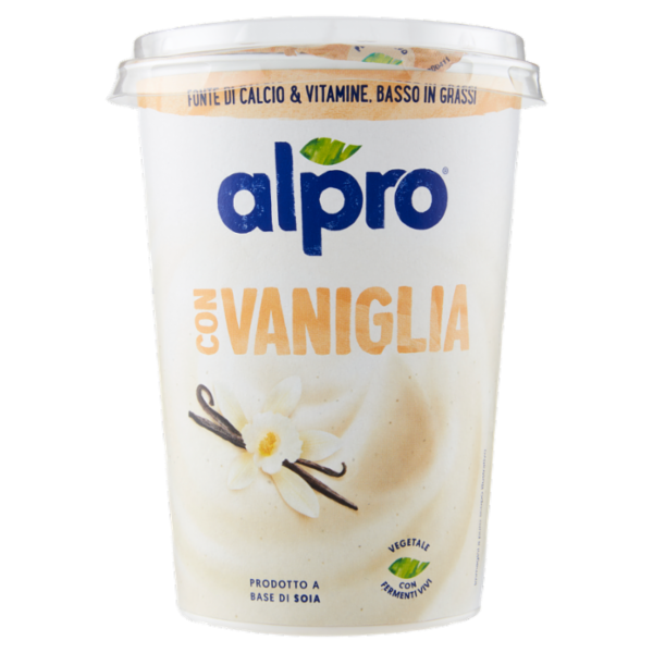 ALPRO Soia, Vaniglia con Calcio e Vitamine aggiunte, alternativa vegetale allo Yogurt 500g