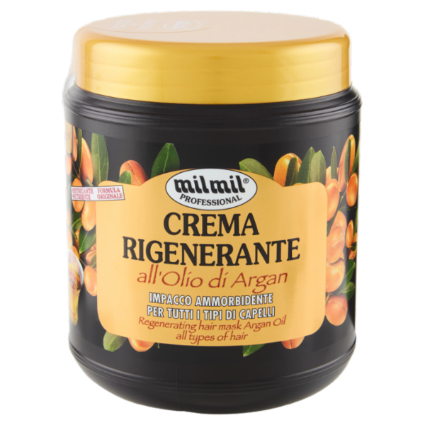 milmil Professional Crema Rigenerante all'Olio di Argan 1000 ml
