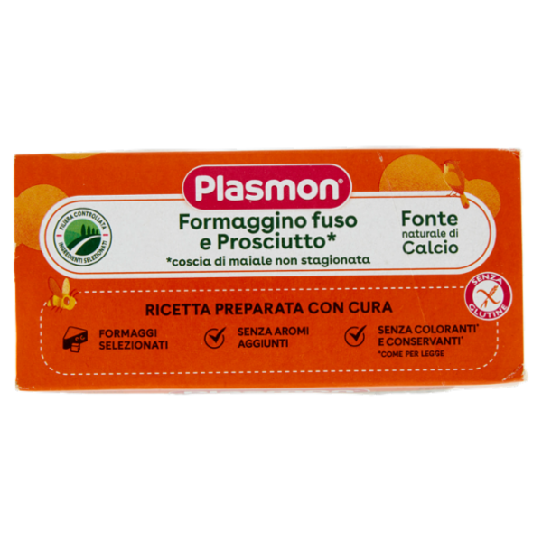 Plasmon Omogeneizzato Formaggino fuso e Prosciutto* 2 x 80 g