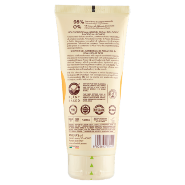 L'Erboristica Mousse Doccia Olio di Argan Biologico 200 ml