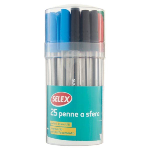 Selex Penna a Sfera Colori Assortiti 25 pezzi