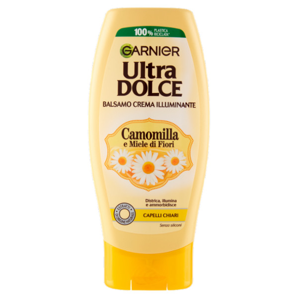 Garnier Ultra Dolce Balsamo all'estratto di Camomilla e Miele per capelli chiari, 200 ml