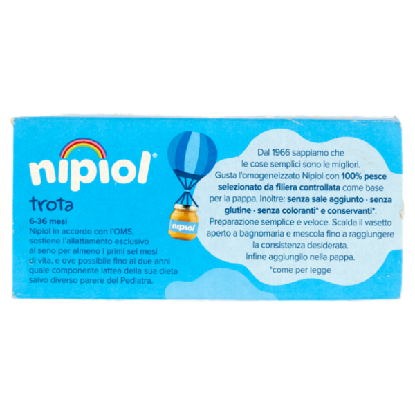 nipiol Trota con verdure Omogeneizzato 2 x 80 g