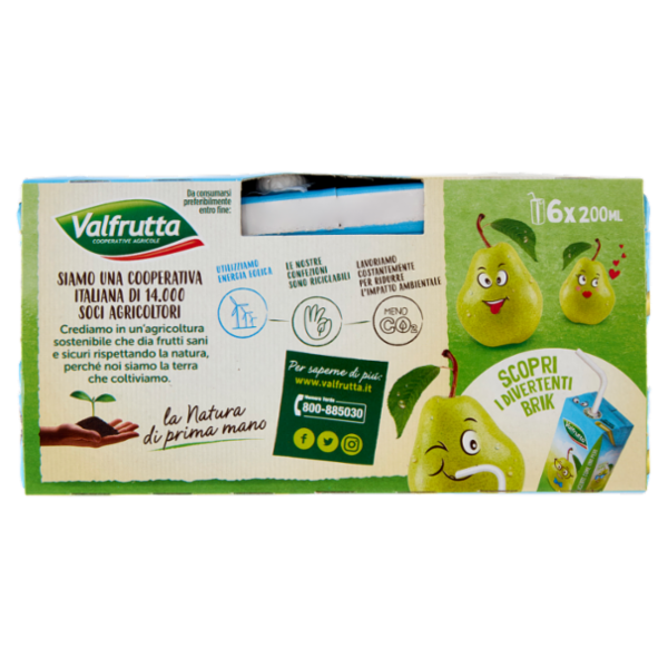 Valfrutta Pera Italiana Succo e polpa di frutta 6 x 200 ml