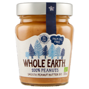 WHOLE EARTH Burro Di Arachidi Cremoso, Crema Spalmabile 100% Arachidi Biologiche, Vegan, 227g