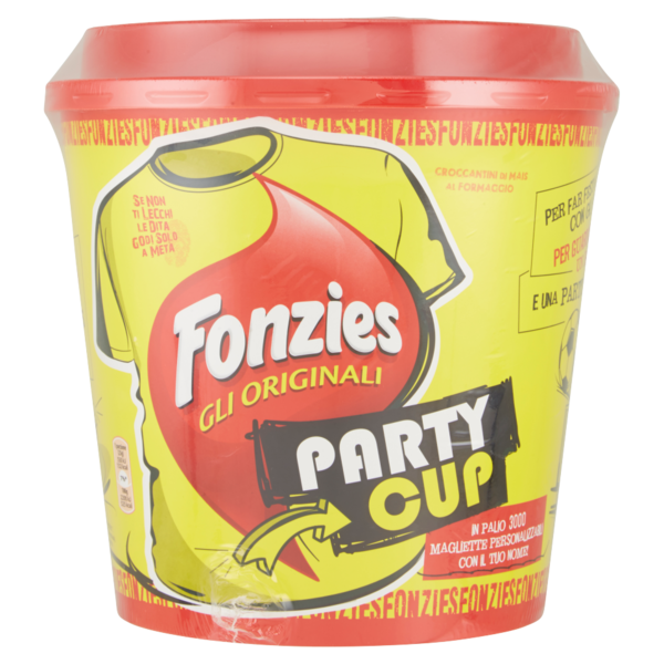 Fonzies Gli Originali Croccantini di Mais al Formaggio Party Cup 3 bustine - 300g