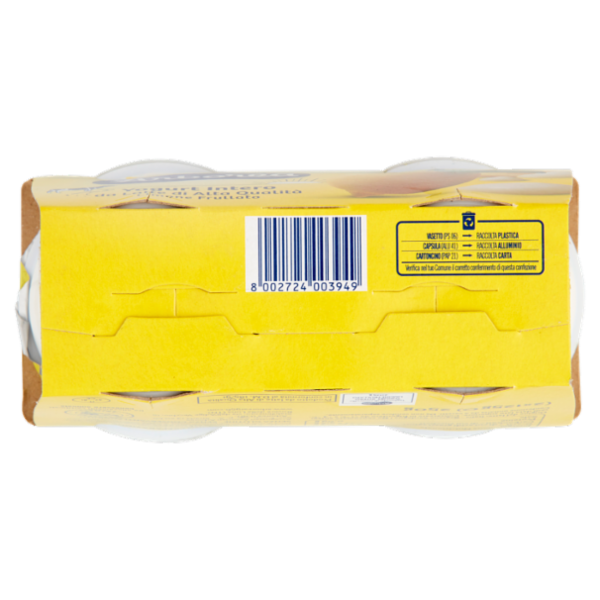 Arborea Yogurt Intero da Latte di Alta Qualità Limone Frullato 2 x 125 g