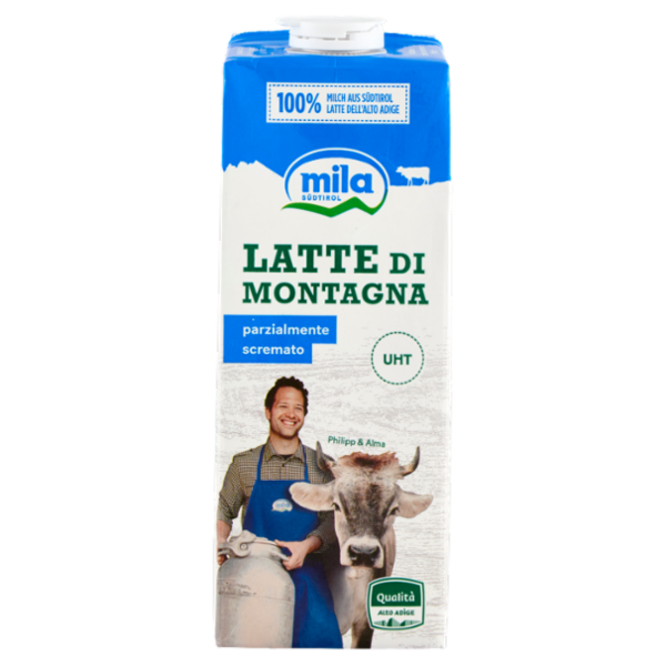 mila Latte di montagna UHT parzialmente scremato 1000 ml