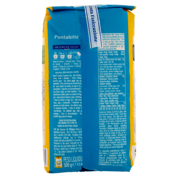 De Cecco Puntalette n°73 500 g