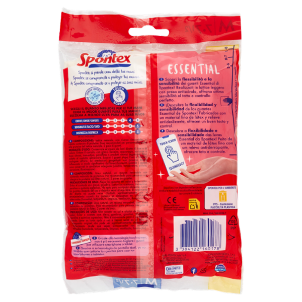 Spontex Guanti Casalinghi Essential 2+2 Taglia M