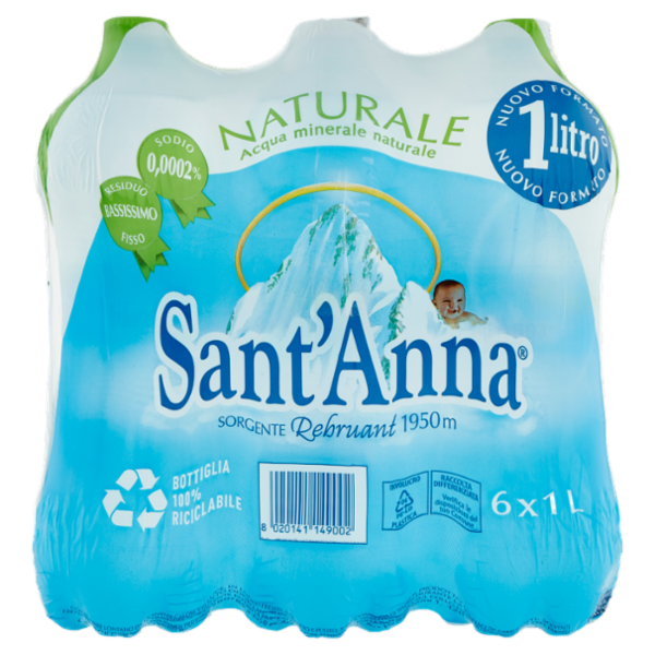 Sant'Anna Sorgente Rebruant 1950m Naturale 6 x 1 L