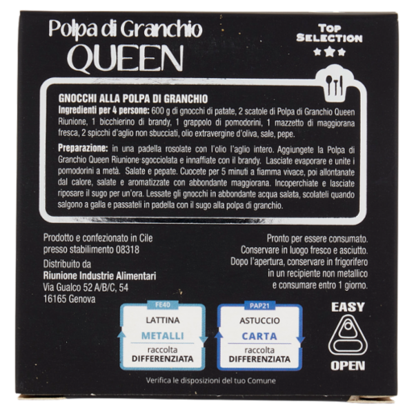 Riunione Top Selection Polpa di Granchio Queen 150 g