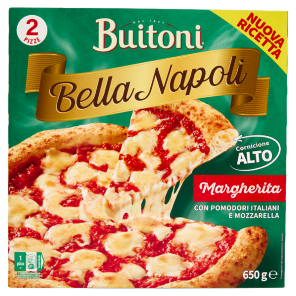 BUITONI Bella Napoli La Classica Margherita Pizza Surgelata 2 pizze 650 g